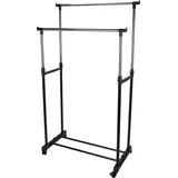 Mondex M-Home Kleiderstange, doppelt, Metall, Grau, 90 x 43 x 7 cm