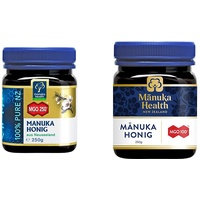 Manuka Health - Manuka Honig MGO 250+ (250 g) - 100% Pur aus Neuseeland mit zertifiziertem Methylglyoxal Gehalt & ig MGO 100+ (250 g)