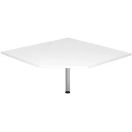 Hammerbacher Verbindungsplatte höhenverstellbar weiß, grafit Trapezform 120,0 x 120,0 x 65,5 - 82,5 cm