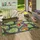 Snapstyle Kinder Spiel Teppich Bauernhof Bunt 100x100cm