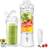 Mixer Smoothie Maker,600 ml Tragbarer Mixer für Shakes und Smoothies,Mit 6 Ultrascharfen Klingen,Starke Schneidleistung, 4000mAh Portable Blender 25 Tassen Saft Auspressen für Reise, Fitness