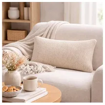 Marc O'Polo Nordic Knit Kissen 30 x 60 cm Beige