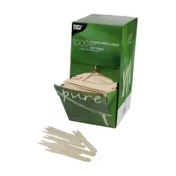 Papstar Pure Pommes-Frites-Gabeln, Holz 18201 , 1 Packung = 1.000 Stück