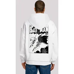 Kapuzenpullover F4NT4STIC "DC Comics Batman No. 1 Mono", Herren, Gr. 3XL, weiß, Obermaterial: 100% Baumwolle, casual, oversize, Langarm, Pullover, Print