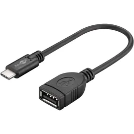 goobay USB-C auf USB-A 0,2 m Schwarz