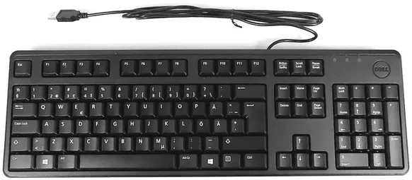 Neue Dell QuietKey KB212-B Tastatur Schwarz QWERTY FIN