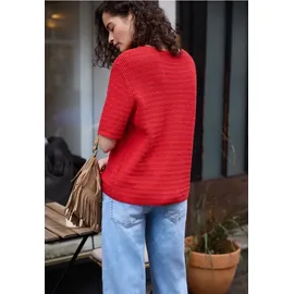 street one studio Kurzarmpullover Rot 34