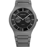 BERING Herren Multifunktionsuhr grau/schwarz 11939-777 - Schwarz