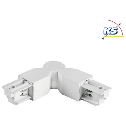 Brumberg Flexibler Eckverbinder für 3-Phasen-Stromschienen, Schutzleiter innen, Weiß BRUM-88134070
