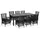 vidaXL Garten-Essgruppe 9-tlg. schwarz 44086