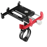 Sileduove Fahrrad- und Motorradhalterung, Aluminiumlegierung, drehbar, verstellbar, für GUB Plus 6 Handyhalterung, für Gub Plus6 Handyhalterung drehbar (schwarz und rot)