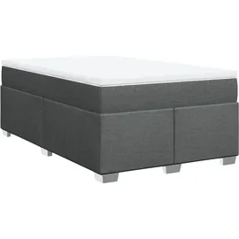 vidaXL Boxspringbett 120 x 200 cm Dunkelgrau