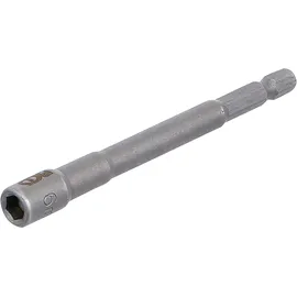 BGS Steckschlüssel-Einsatz Sechskant extra lang, für Bohrmaschinen, Antrieb Außensechskant 6,3 mm (1/4"), SW 6 mm