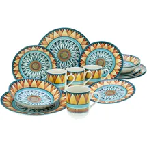CreaTable Soleil Kombiservice 16-tlg. 4 Personen Sonnenmotiv bunt