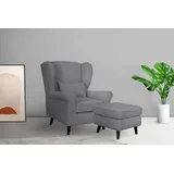 Home Affaire »Ohrensessel CHISTELLE, wahlweise mit Polsterhocker«, mit Wellenunterfederung, Maße: B/T/H: 81/87/99 cm