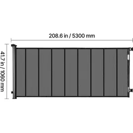 Vevor Einziehbares Hundegitter verstellbar 515 cm / 99 cm Kunststoff