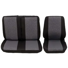 PETEX Auto Transporter Sitzbezüge für Einzel- und Doppelsitz (vorne) 6-teilig - Profi 6 in grau