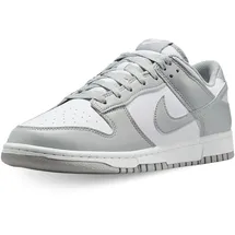 Nike Dunk Low Retro Sneaker, White Lt Smoke Grey White, 40