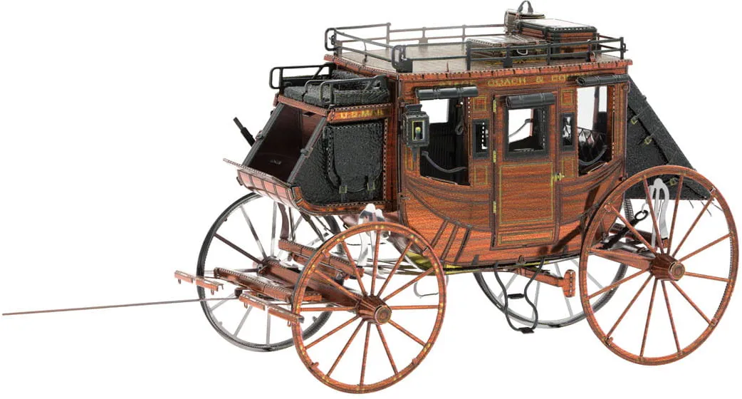 Wild West Stagecoach (Postkutsche) 3D Metall Bausatz     