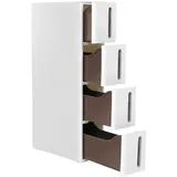Songmics Nischenregal 17 x 84 x 45 cm Weiß-Braun