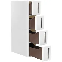 Songmics Nischenregal 17 x 84 x 45 cm Weiß-Braun