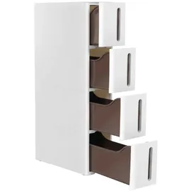 Songmics Nischenregal 17 x 84 x 45 cm Weiß-Braun