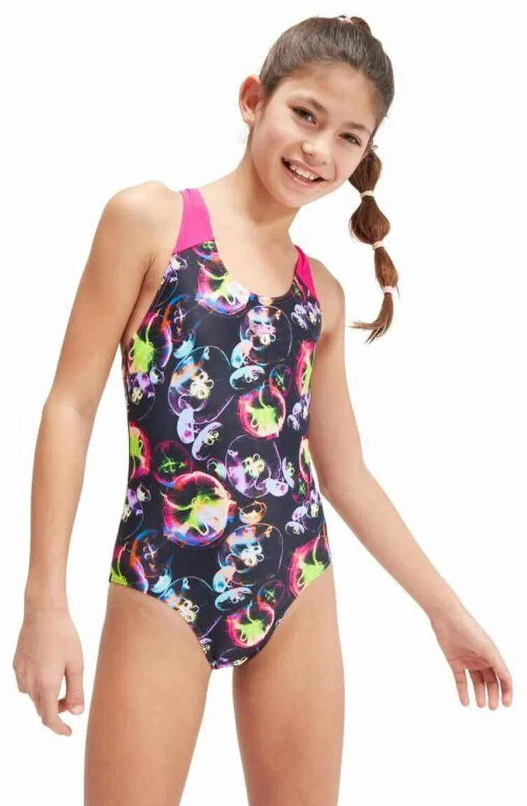 Badeanzug für Mädchen Speedo Allover Splashback Blau - 15-16 Jahre