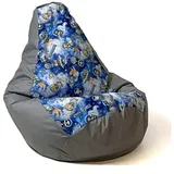 go gift Sitzsack, Grau, 140 x 100 cm, Birne