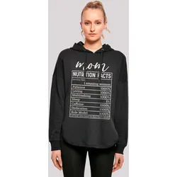 Kapuzenpullover F4NT4STIC "Muttertag Mama Nährwerte Lustig weiss", Damen, Gr. L, schwarz, Obermaterial: 100% Baumwolle, casual, oversize, Langarm, Pullover, Premium Qualität