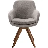 Esszimmerstuhl MUSTERRING "Tavia", grau (taupe, wild, nussbau), B:62cm H:86cm T:66cm, Stühle, Esszimmerstuhl, Stativgestell Wildnussbaum, Drehfunktion optional, diverse Farben