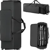 Vevor Schlagzeugtasche, Drummer Hardware Bag, 1020x470x330 mm, mit verstellbaren Schulterriemen, Rollen & 4 Außentaschen, wasserabweisend & gepolstert, sicherer Transport von Equipment & Instrumente