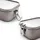 Intirilife Lunchbox Silber mit 550 ml Füllmenge - 17 x 12 x 6 cm Küchenzubehör, Vorratsbehälter, Brotdosen