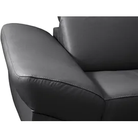 Uno Eckcouch Leder schwarz