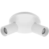 ARCCHIO Strahler Brinja, weiß, rund, Ø 6 cm, 2-flg., GU10