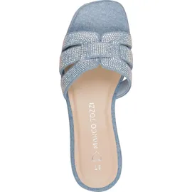 Marco Tozzi Damen Sandale weiches Feel Me Fußbett weiches Innenfutter Stylisch, blau (LT.Blue Jeans), 37 EU