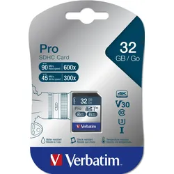 Verbatim SDHC/SDXC UHS Speed U3 Speicherkarte 32 GB Class 10