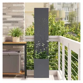 vidaXL Sichtschutz-Leinwand 32 x 140 cm Anthrazit Stahl