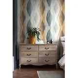 NEXT Abstract IKAT orange, Vliestapete 10mx52cm", - Next