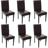 MCW Esszimmerstuhl Littau Kunstleder braun 6er Set