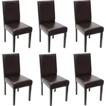 MCW Esszimmerstuhl Littau Kunstleder braun 6er Set