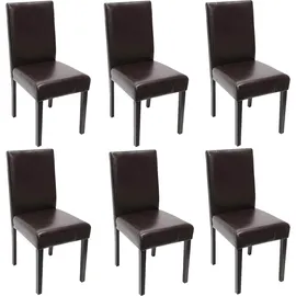 MCW Esszimmerstuhl Littau Kunstleder braun 6er Set