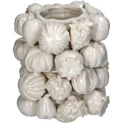 Moderne Vase "Früchte" elfenbeinfarbig