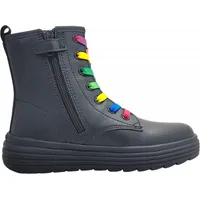 GEOX J Phaolae Girl Ankle Boot, Black/Multicolor, 31 EU