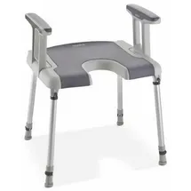 Invacare Aquatec Sorrento Duschhocker mit Armlehnen und Hygieneasschnitt 1532660