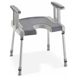 Invacare Aquatec Sorrento Duschhocker mit Armlehnen und Hygieneasschnitt 1532660