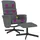 vidaXL Massagesessel mit Fußhocker Kunstleder 81 x 104,5 x 81 cm Grau drehbar