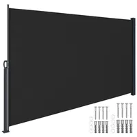 Tectake Aluminium Seitenmarkise 300 x 180 cm Schwarz