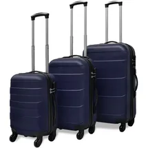 vidaXL Hartschalenkoffer-Set 4-Rollen 45,5/55/66 cm / 45-66 l blau