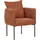 Beliani Sessel Malmos Stoff 72 x 71 x 70 cm Goldbraun mit Kissen