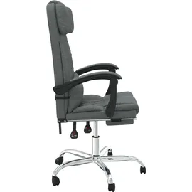 vidaXL Bürostuhl mit Massagefunktion Stoff Dunkelgrau